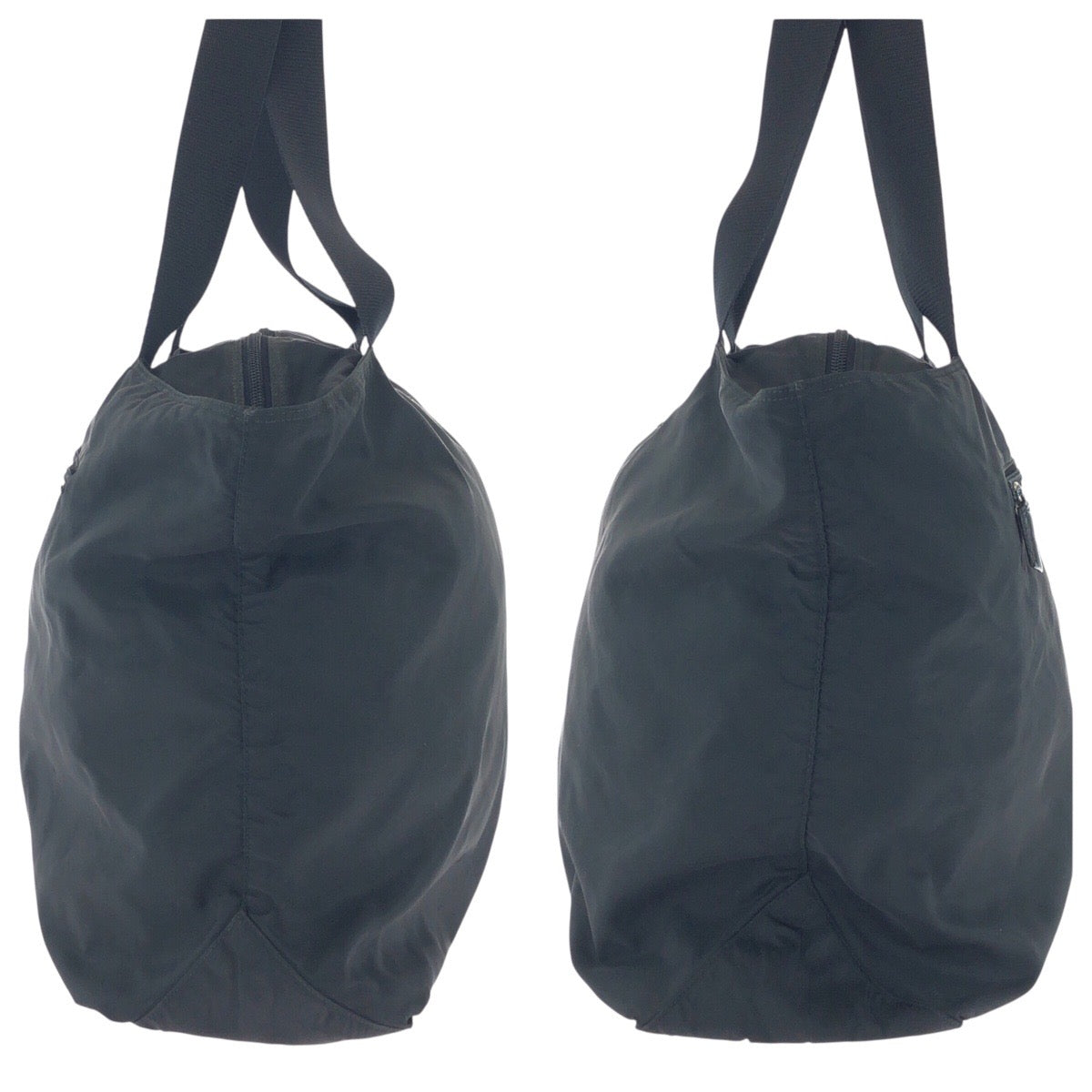 Prada Shoulder Bag Nylon Black Silvermetal Shoulder Bag Handbag Unisex Test Triangle With Logo Women