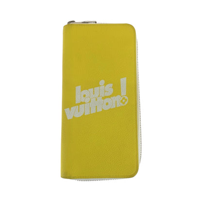 Louis Vuitton Long Wallet Purse M80852 Leather Yellow White Silvermetal Long Wallet Purse Zip