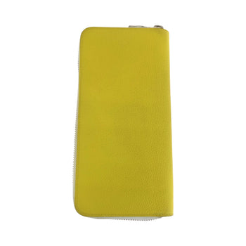 Louis Vuitton Long Wallet Purse M80852 Leather Yellow White Silvermetal Long Wallet Purse Zip