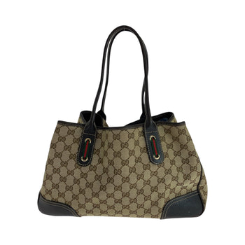 Gucci Tote Bag 163805 Gg Canvas Beige Brown Gold Metal Tote Bag Shoulder Bag Sherry Line Pretty