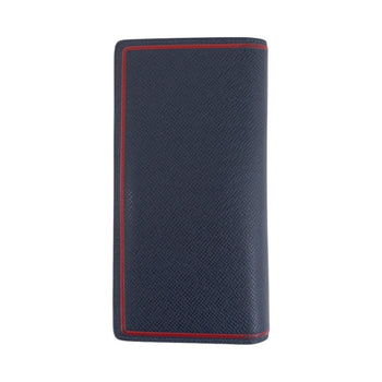 Louis Vuitton Long Wallet Purse M63434 Leather Blue Marine Navy Red Silvermetal Long Wallet Purse