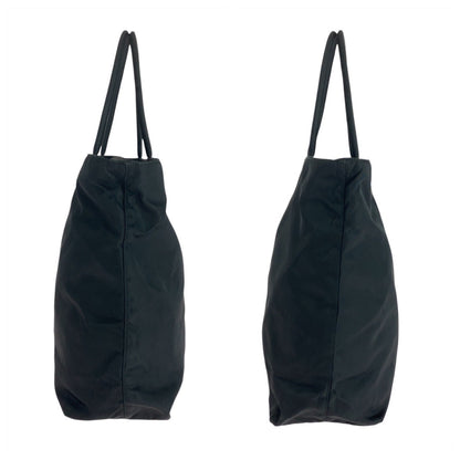 Prada Tote Bag Nylon Black Silvermetal Tote Bag Shoulder Bag Test Triangle With Logo Women