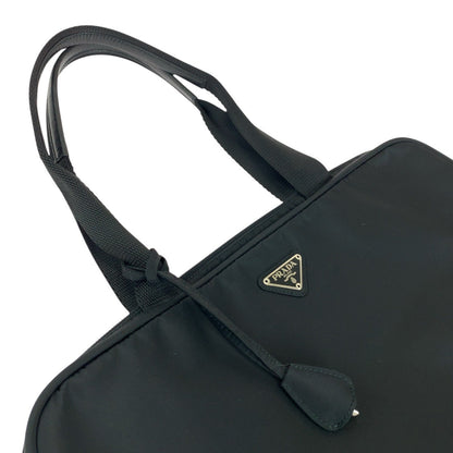 Prada Shoulder Bag Nylon Black Silvermetal Shoulder Bag Tote Bag Test Triangle With Logo Women
