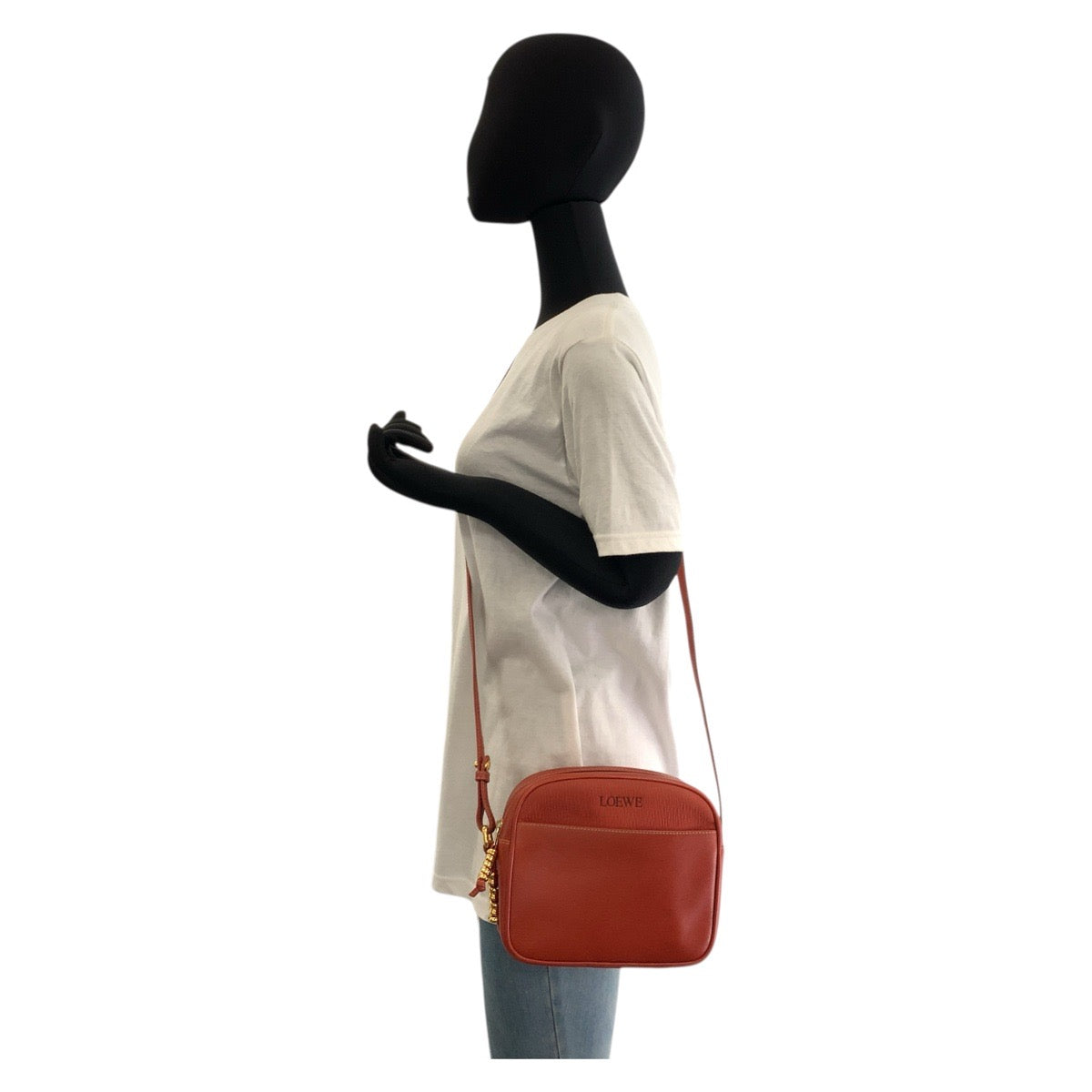 Loewe Shoulder Bag Leather Orange Goldmetal Shoulder Bag Pochette Velazquez Women