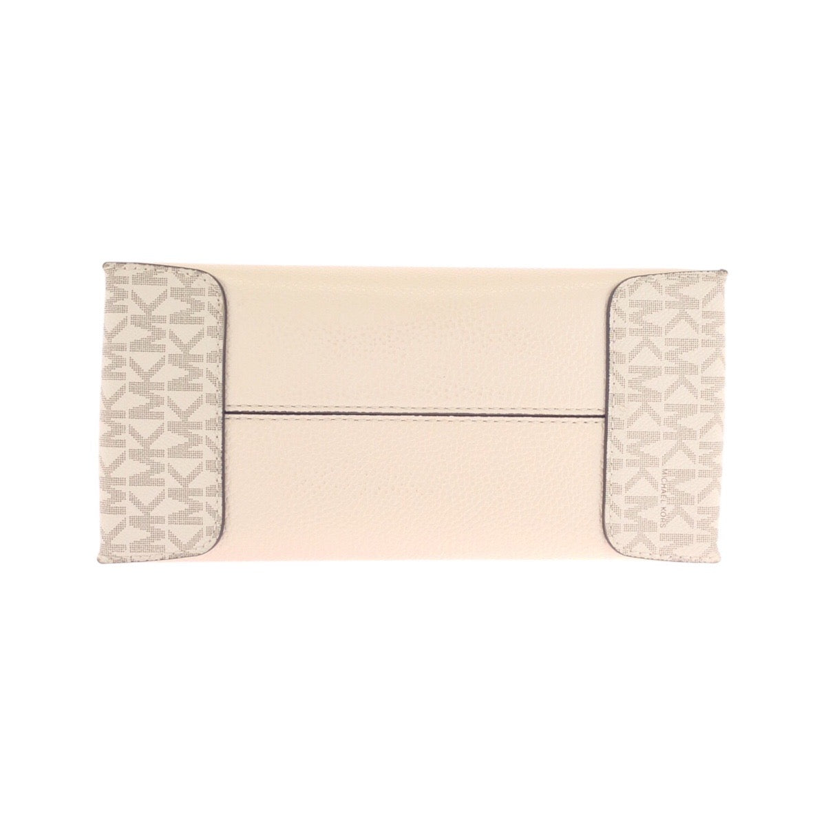 Michael Kors Tote Bag Leather Beige Ivory Gold Metal Tote Bag Shoulder Bag 2Way Women