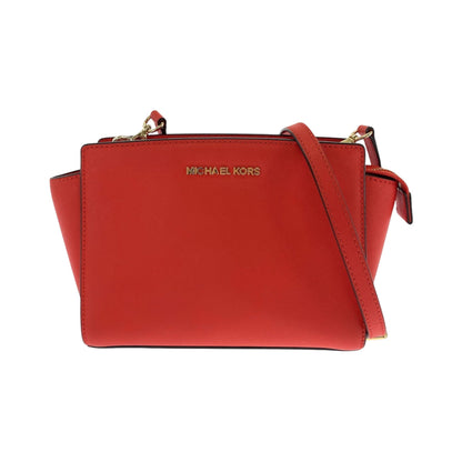 Michael Kors Shoulder Bag 30T3Glmm2L Pvc Red Gold Metal Shoulder Bag Crossbody Logo Women