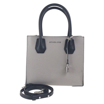 Michael Kors Tote Bag Leather Grey Multicolor Silvermetal Tote Bag Shoulder Bag 2Way Women