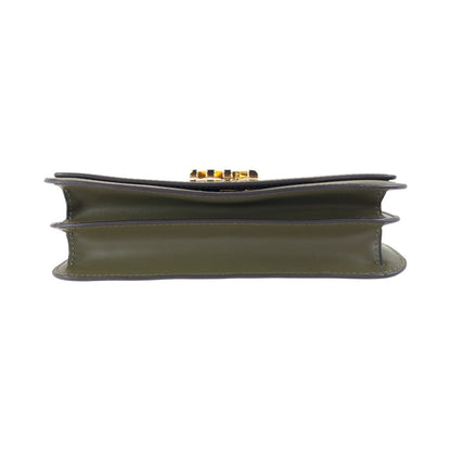 Michael Kors Shoulder Bag Leather Khaki Goldmetal Shoulder Bag Pochette Women