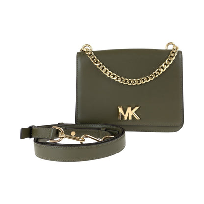 Michael Kors Shoulder Bag Leather Khaki Goldmetal Shoulder Bag Pochette Women