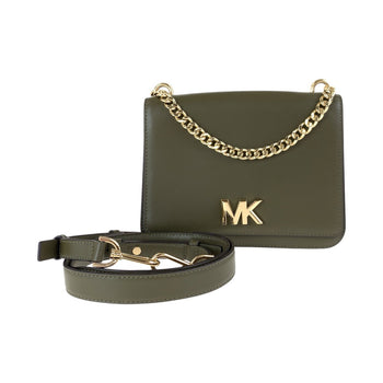 Michael Kors Shoulder Bag Leather Khaki Goldmetal Shoulder Bag Pochette Women
