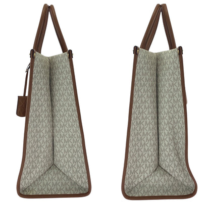 Michael Kors Shoulder Bag Pvc White Brown