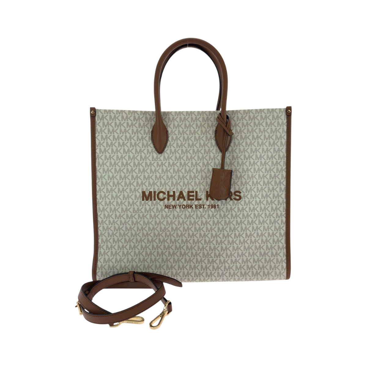 Michael Kors Shoulder Bag Pvc White Brown