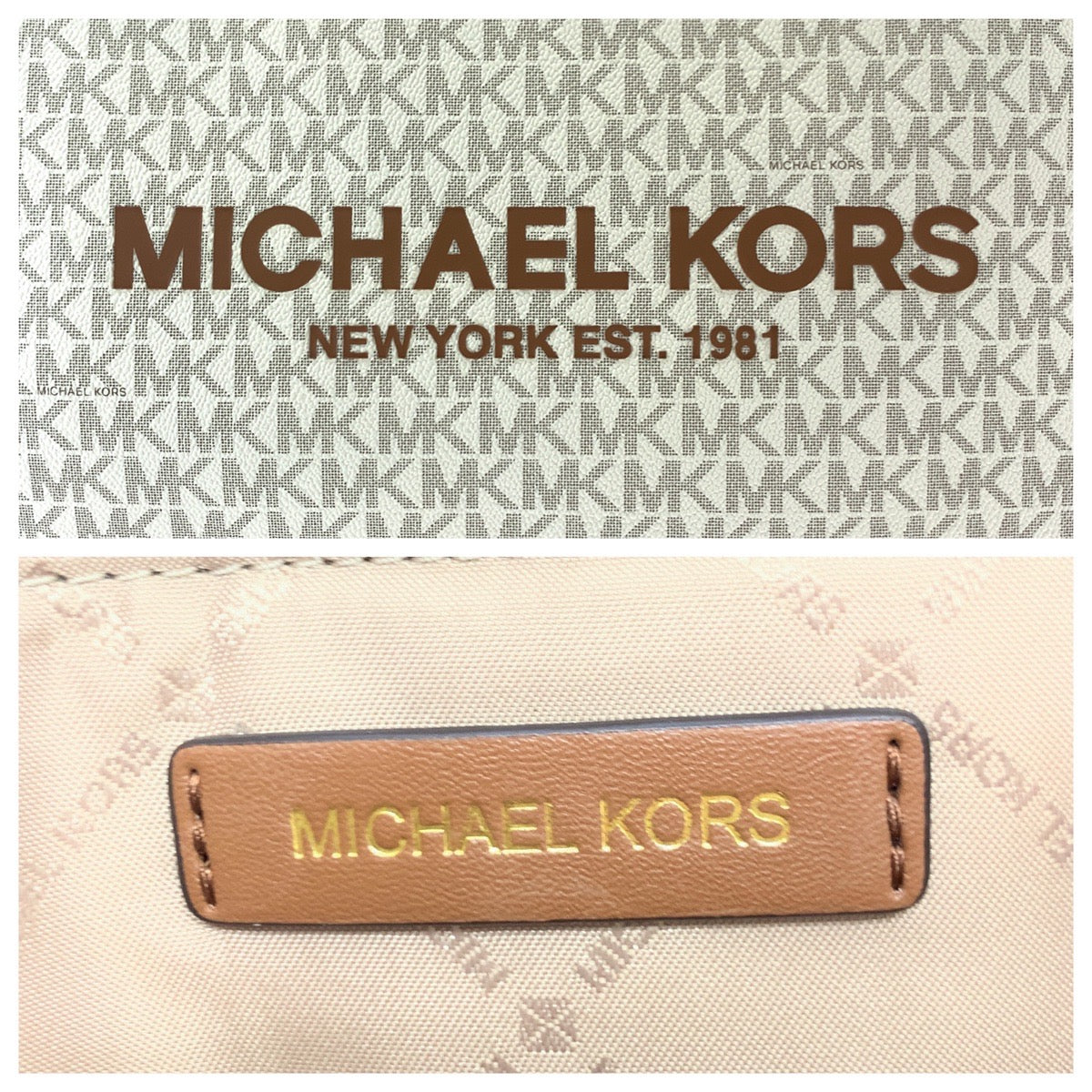 Michael Kors Shoulder Bag Pvc White Brown