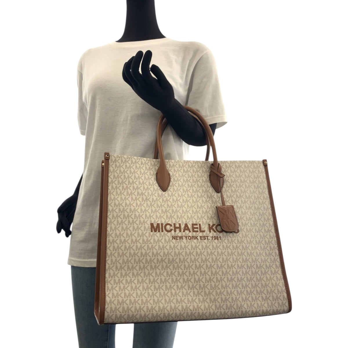 Michael Kors Shoulder Bag Pvc White Brown
