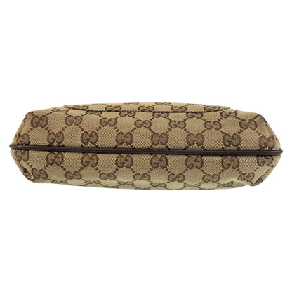 Gucci Shoulder Bag 122793 Gg Canvas Beige Brown Shoulder Bag Pochette Women(Unisex)