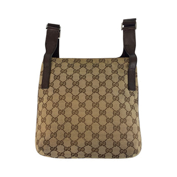 Gucci Shoulder Bag 122793 Gg Canvas Beige Brown Shoulder Bag Pochette Women(Unisex)