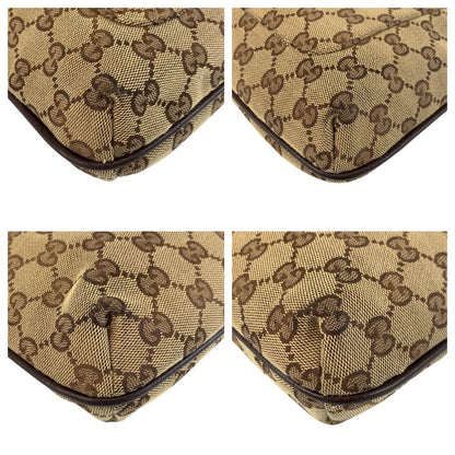 Gucci Shoulder Bag 122793 Gg Canvas Beige Brown Shoulder Bag Pochette Women(Unisex)
