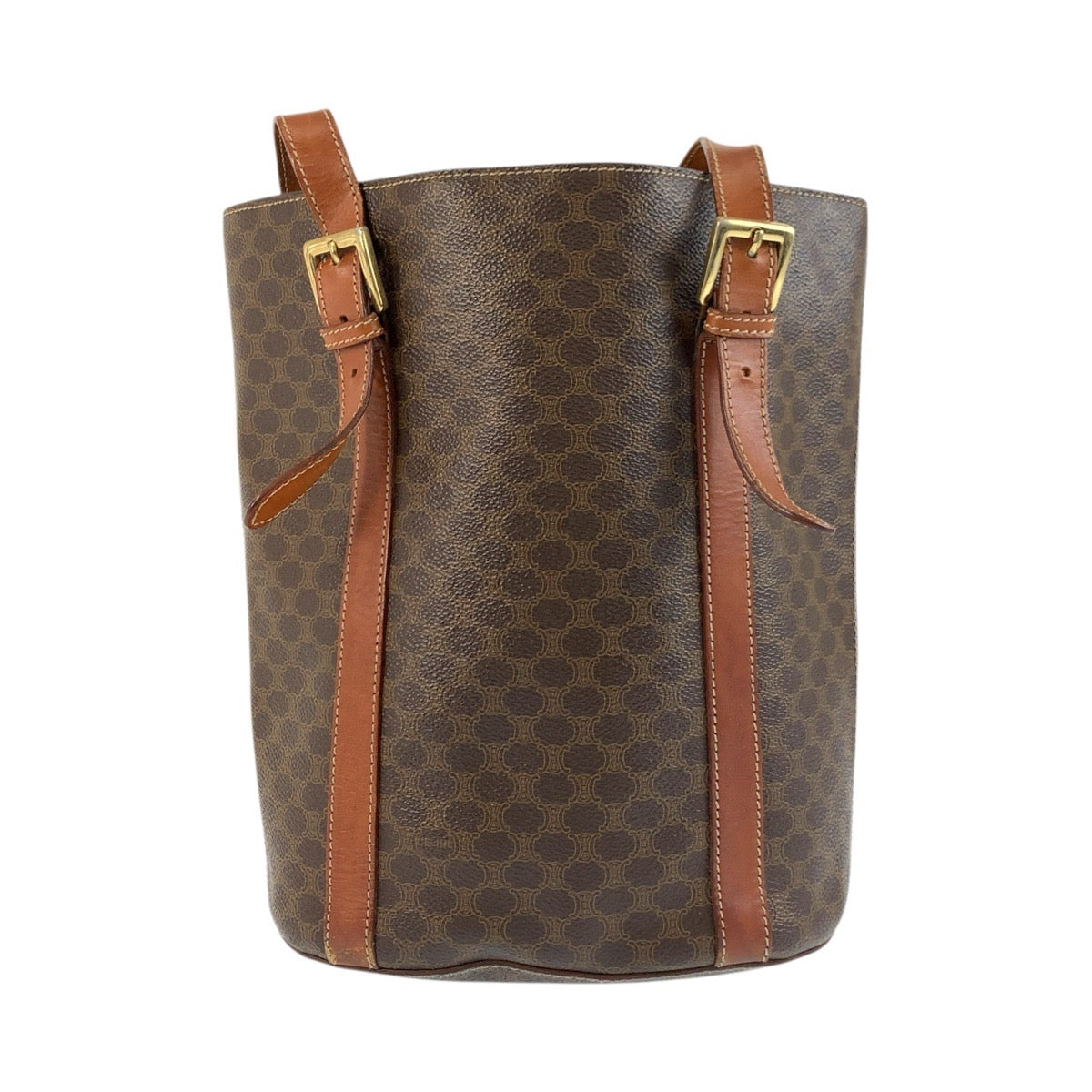 Celine Tote Bag Mc98/1 Pvc, Leather Brown Gold Metal Tote Bag Shoulder Bag Macadam Women