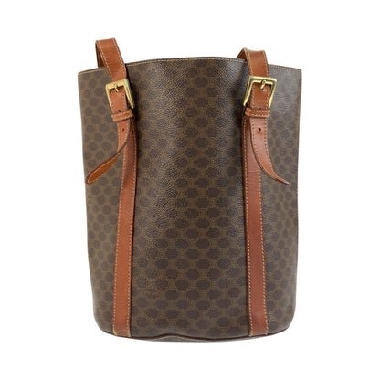 Celine Tote Bag Mc98/1 Pvc, Leather Brown Gold Metal Tote Bag Shoulder Bag Macadam Women