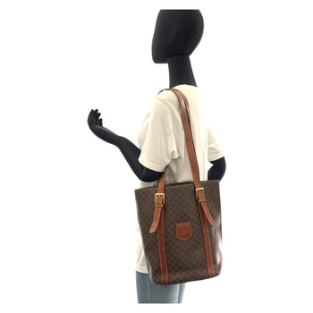 Celine Tote Bag Mc98/1 Pvc, Leather Brown Gold Metal Tote Bag Shoulder Bag Macadam Women
