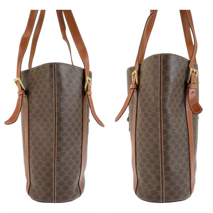 Celine Tote Bag Mc98/1 Pvc, Leather Brown Gold Metal Tote Bag Shoulder Bag Macadam Women