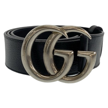Gucci Belt 525040 Leather Black Belt Buckle 33.1