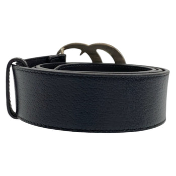 Gucci Belt 525040 Leather Black Belt Buckle 33.1