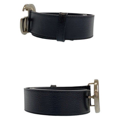 Gucci Belt 525040 Leather Black Belt Buckle 33.1"/34" Unisex Marmont Gg Logo Mens(Unisex) 34