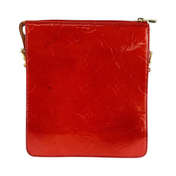 Louis Vuitton Shoulder Bag M91137 Enamel Rouge Gold Metal Shoulder Bag Monogram Vernis Motto Women