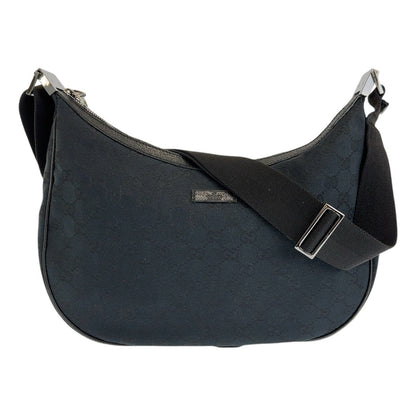 Gucci Shoulder Bag 122790 Gg Canvas Black Silvermetal Crossbody Shoulder Bag Women