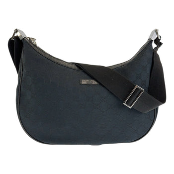 Gucci Shoulder Bag 122790 Gg Canvas Black Silvermetal Crossbody Shoulder Bag Women