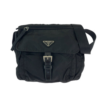 Prada Shoulder Bag Nylon Black Shoulder Bag Messenger Bag Test Triangle With Logo Mens