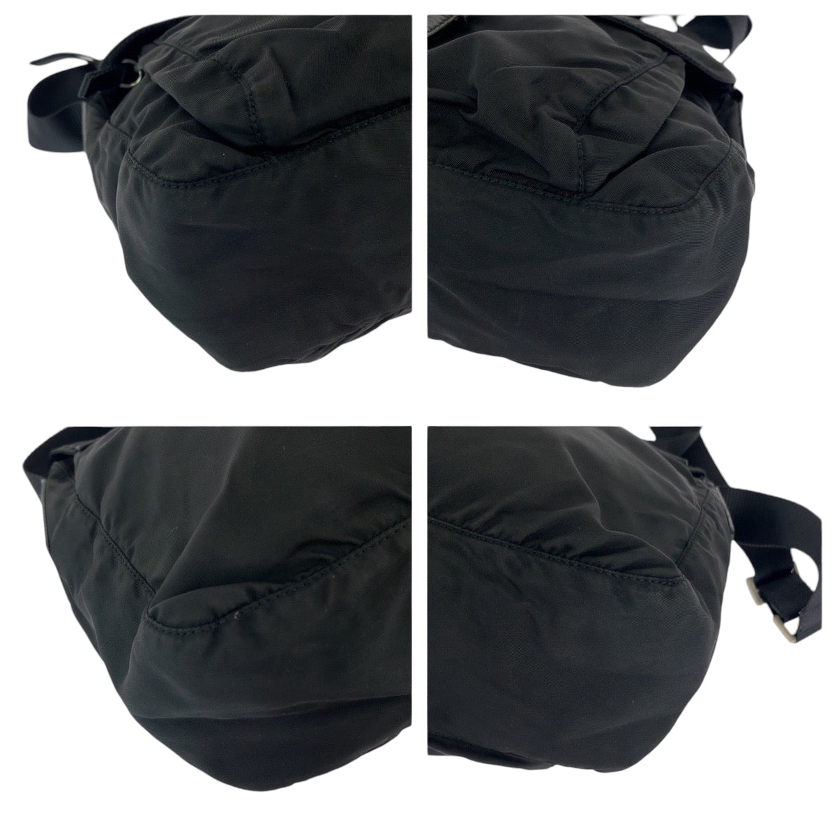 Prada Shoulder Bag Nylon Black Shoulder Bag Messenger Bag Test Triangle With Logo Mens
