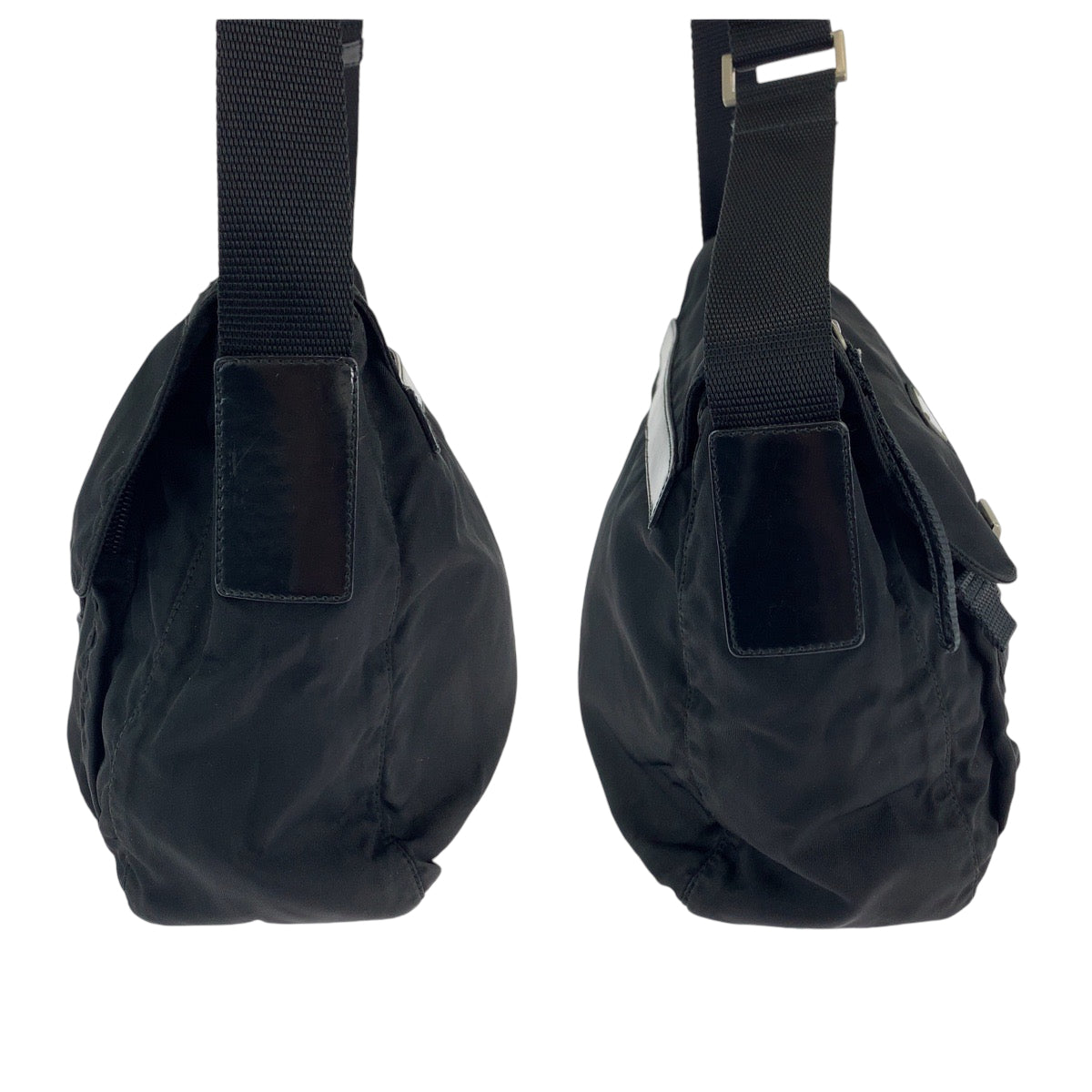 Prada Shoulder Bag Nylon Black Shoulder Bag Messenger Bag Test Triangle With Logo Mens