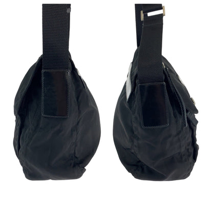 Prada Shoulder Bag Nylon Black Shoulder Bag Messenger Bag Test Triangle With Logo Mens