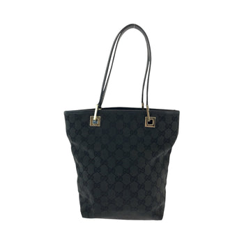 Gucci Tote Bag 002 1099 Gg Canvas Black Shoulder Bag Women