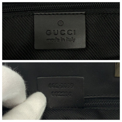 Gucci Tote Bag 002 1099 Gg Canvas Black Shoulder Bag Women