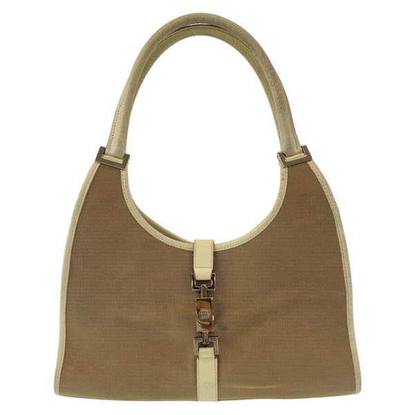 Gucci Shoulder Bag 002 1067 Canvas Beige Shoulder Bag Handbag Jackie Women