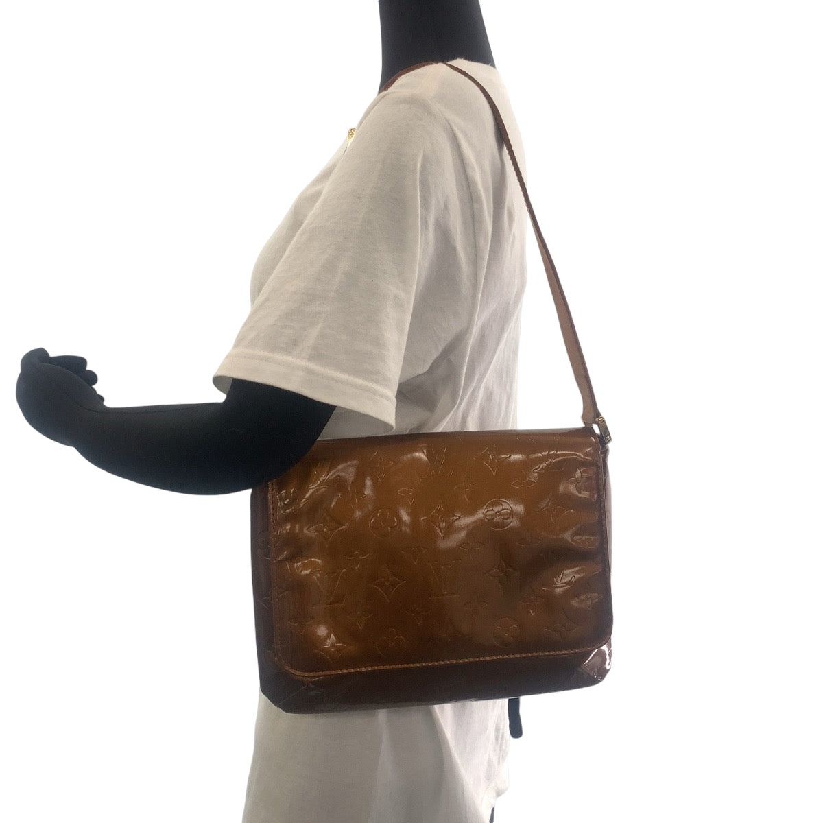 Louis Vuitton Shoulder Bag M91301 Patent Leather Bronze Shoulder Bag Shoulder Bag Vernis Thompson