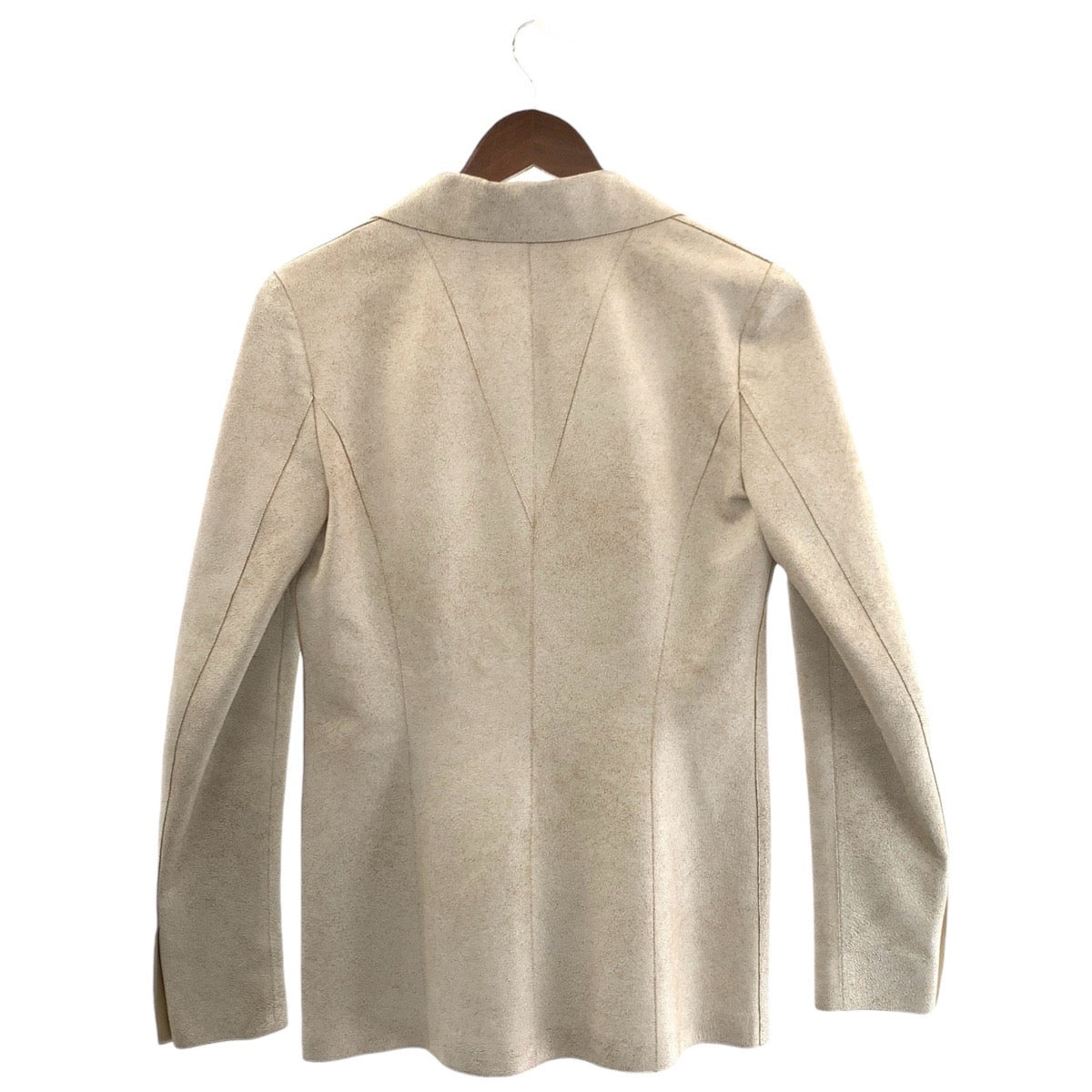Chanel Tailored Jacket Lambskin Ivory Leather Jacket Tailored Jacket Coco Mark Women 36