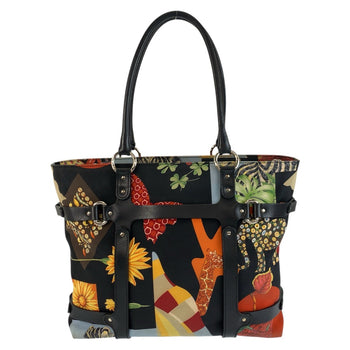 Salvatore Ferragamo Tote Bag Au-21/6408 Nylon, Leather Black Black Multicolor Silvermetal Tote Bag