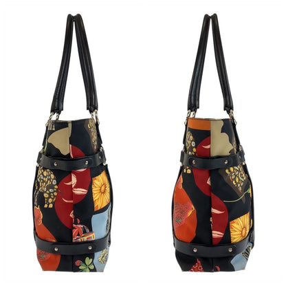 Salvatore Ferragamo Tote Bag Au-21/6408 Nylon, Leather Black Black Multicolor Silvermetal Tote Bag