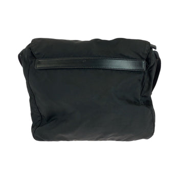 Prada Shoulder Bag Nylon Black Silvermetal Shoulder Bag Pochette Test Triangle With Logo Women