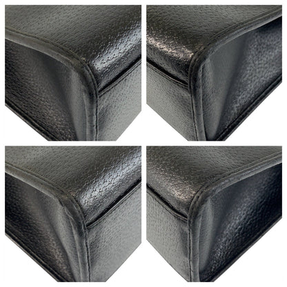 Gucci Tote Bag 002 1074 Leather Black Silvermetal Tote Bag Shoulder Bag Jackie Women