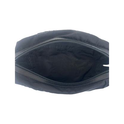 Prada Pouch Nylon Black Silvermetal Test Triangle With Logo