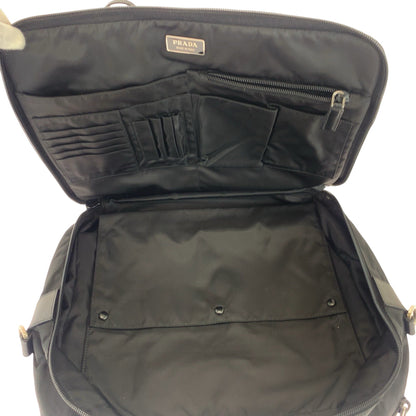 Prada Shoulder Bag Nylon Black Silvermetal Shoulder Bag Business Bag 2Way Test Triangle With Logo