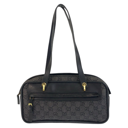 Gucci Shoulder Bag 92729 Gg Canvas, Leather Black Goldmetal Women
