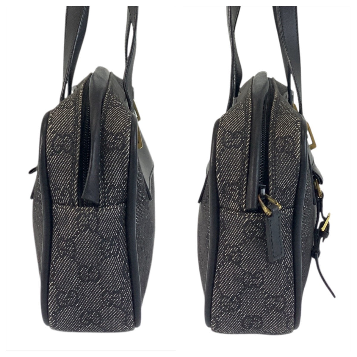 Gucci Shoulder Bag 92729 Gg Canvas, Leather Black Goldmetal Women