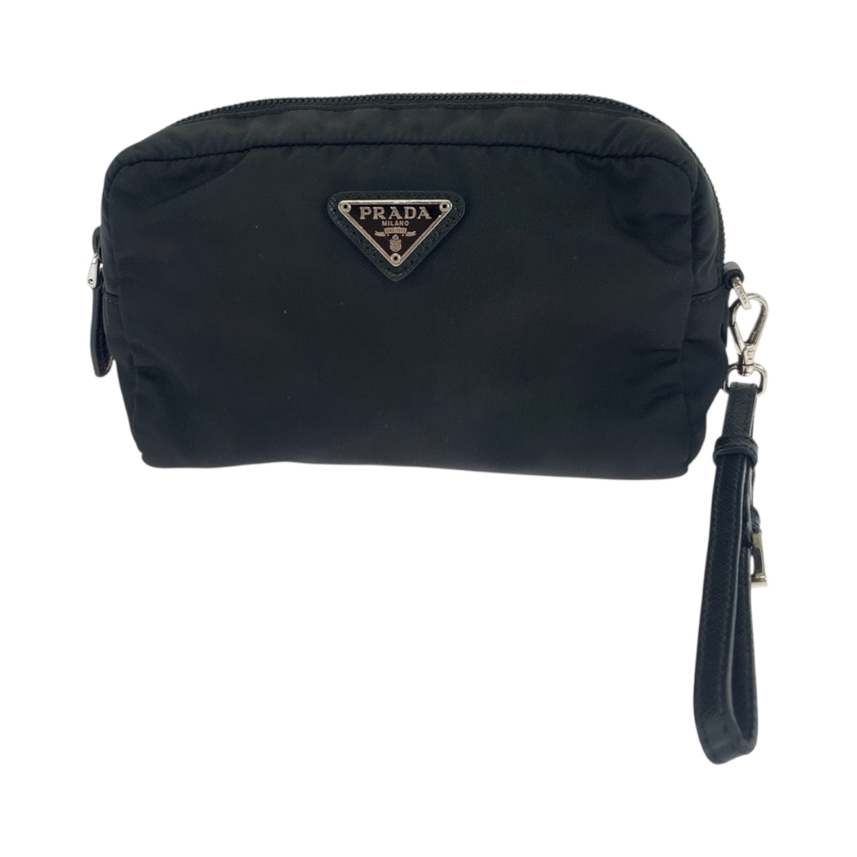 Prada Pouch Nylon Black Test Triangle With Logo