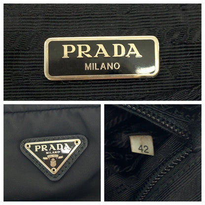Prada Pouch Nylon Black Test Triangle With Logo